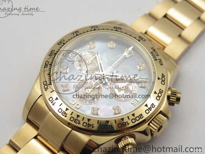 MiroTime 0330 Daytona 116520 RG UBF Best Edition Ice Blue MOP Crystal Markers Dial on RG Bracelet A Classic 2941